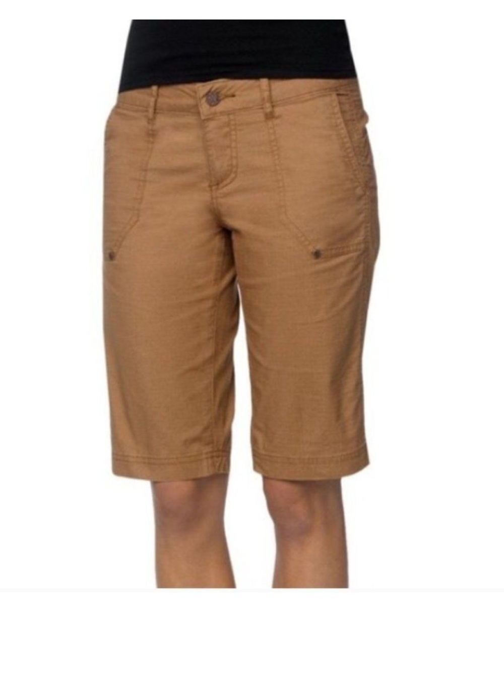 Prana Larissa Knicker Bermuda Shorts in Tan Women’s Size 10